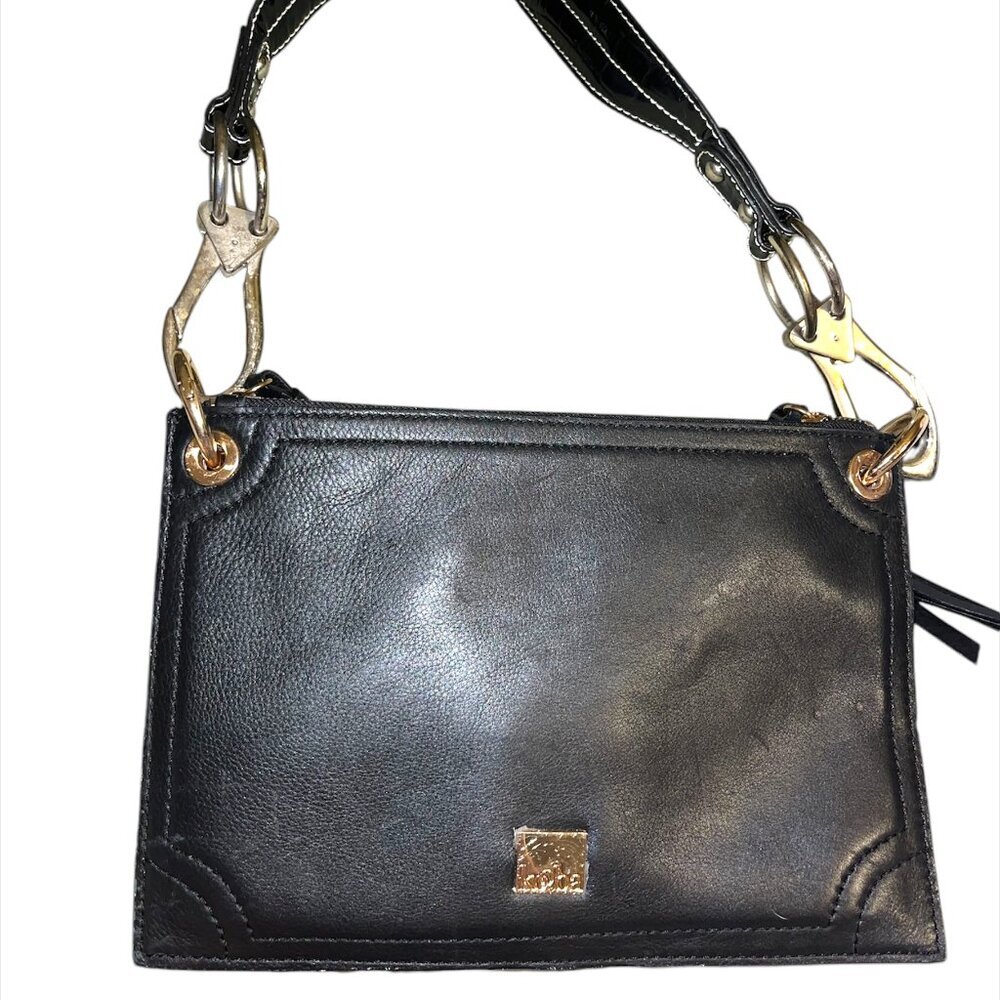 Kooba Black Leather Envelope Purse with Removable Shoulder Strap - Picture 3 of 12